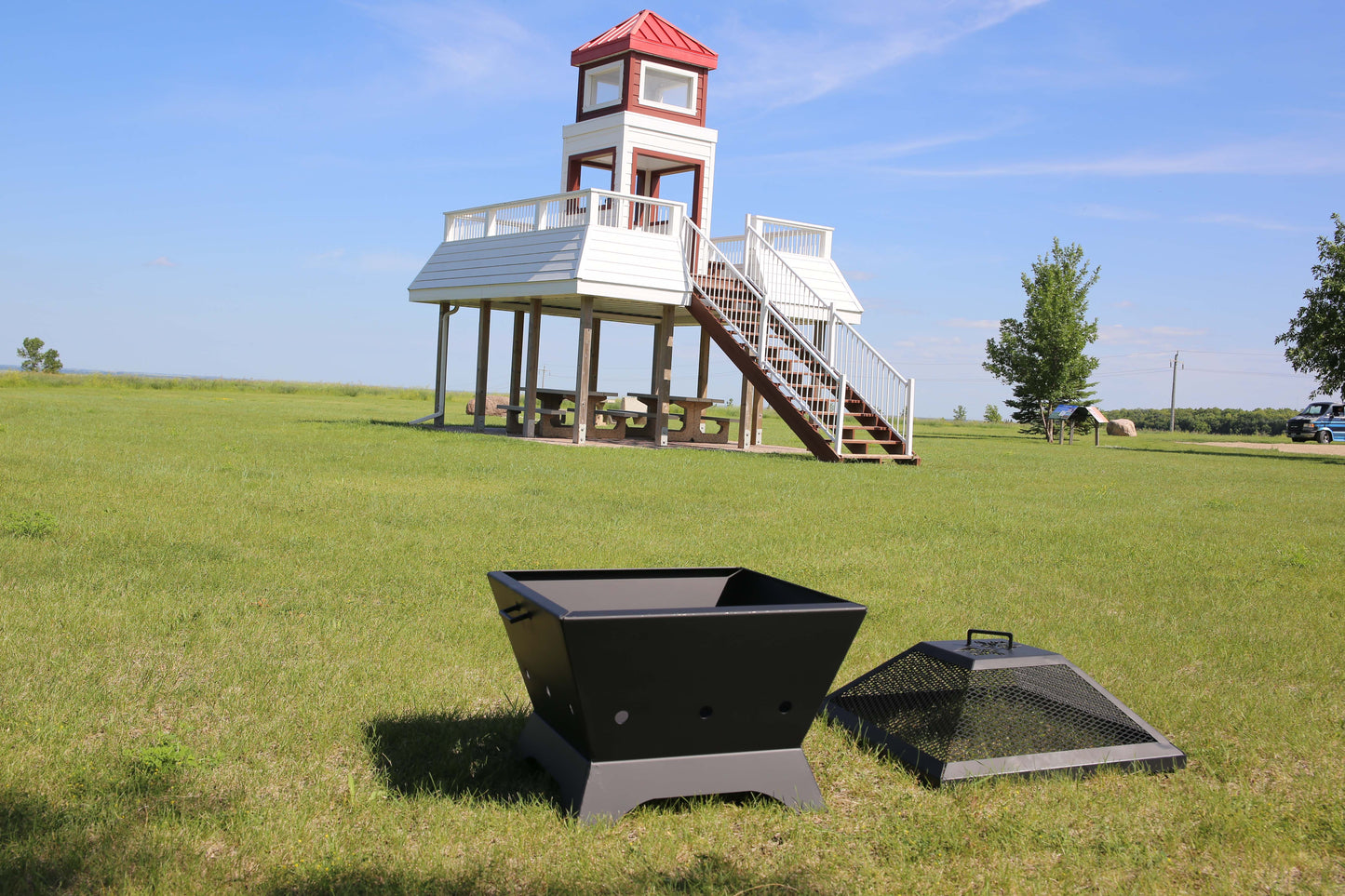 EmberShield Square Firepit (Slanted Square)