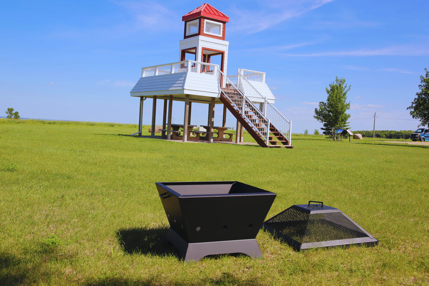 EmberShield Square Firepit (Slanted Square)